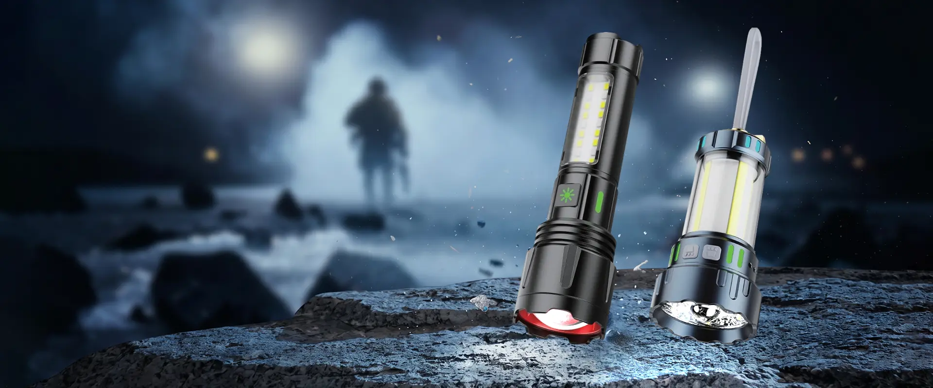 Senter LED Taktis Harimau Hutan - lumen tinggi yang dapat diisi ulang untuk penggunaan tugas